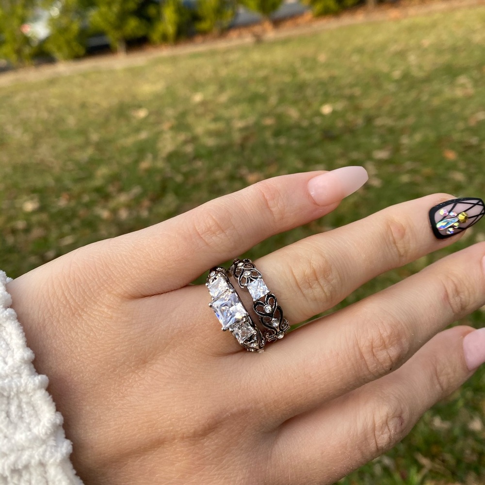 925 Sterling Silver 💎 Wedding Engagement Ring - Picture 5 of 11